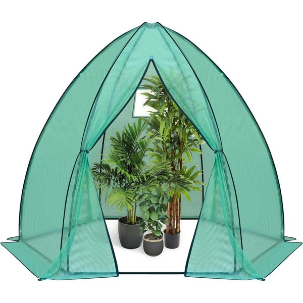 Woltu Foliengewächshaus, BxTxH: 240 x 240 x 240,00 cm, PE halbtransparente Tomatenhaus, Winterschutz