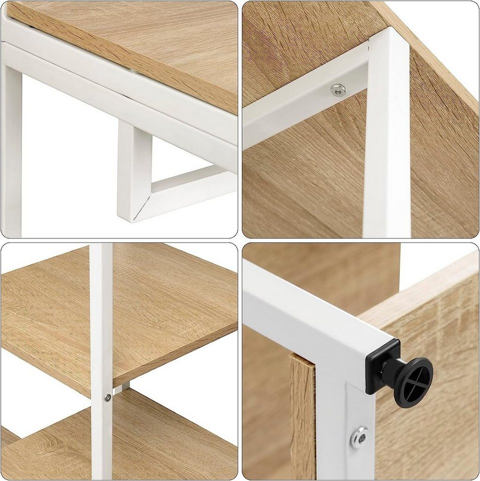 Woltu Garderobenständer, (1 St), Kleiderständer mit Ablage, aus Holz und Stahl – Bild 5 von 5