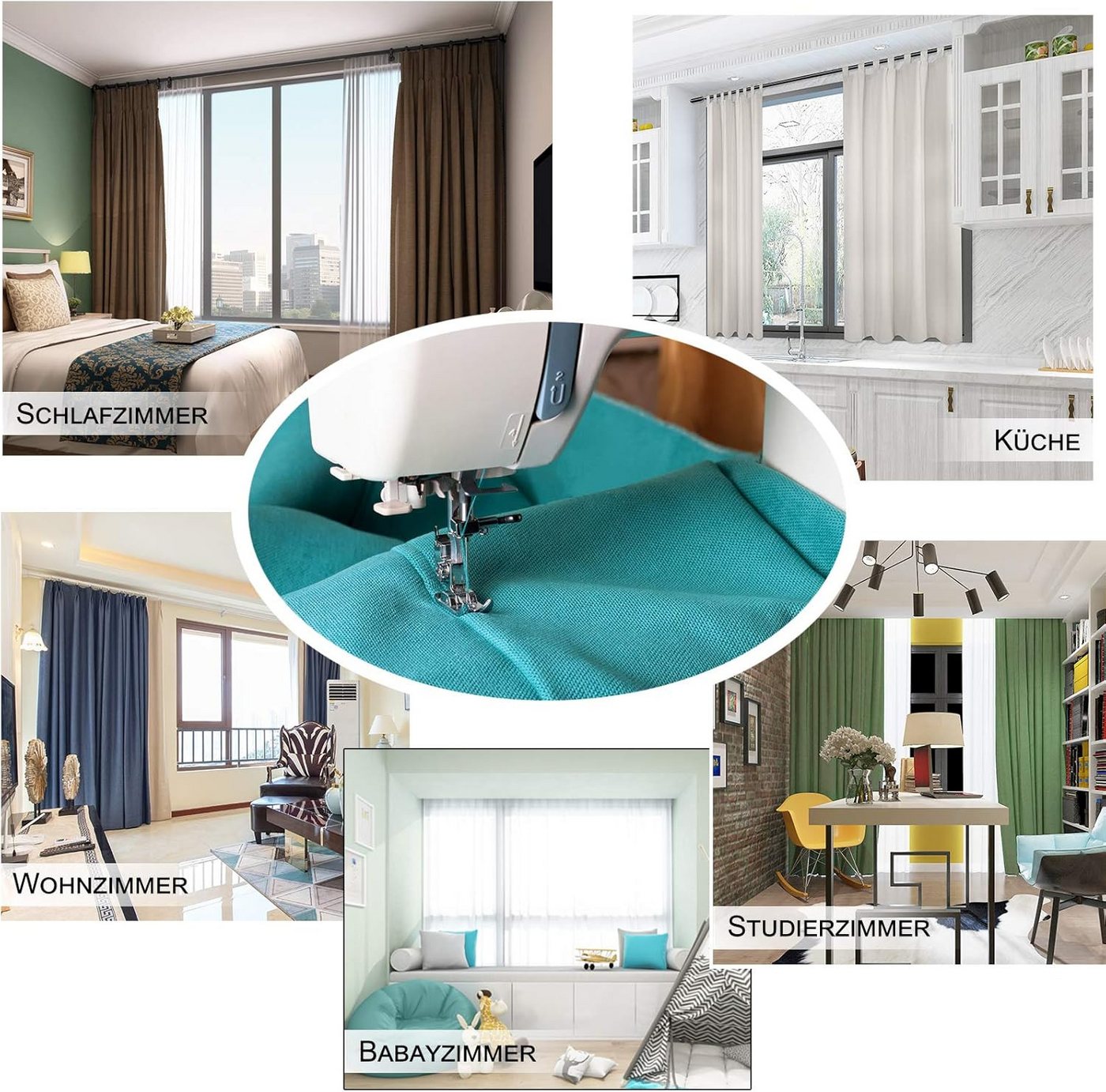 Woltu Gardine (1 St), blickdicht, mit Ösen, 130 g/m², Leichter & weicher – Bild 5 von 5