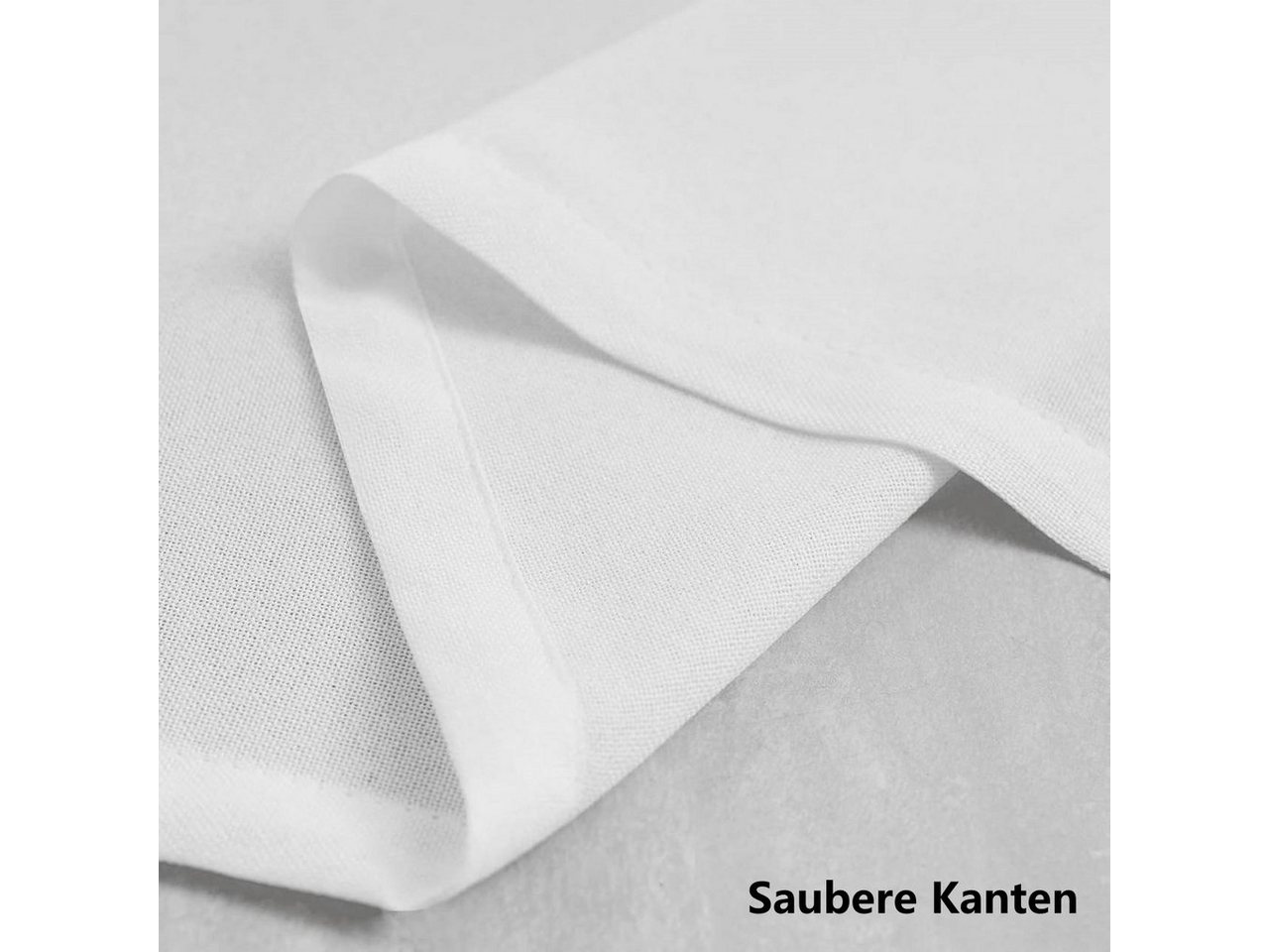 Woltu Gardine (1 St), Kräuselband, halbtransparent, Vorhänge Leinenoptik – Bild 4 von 5