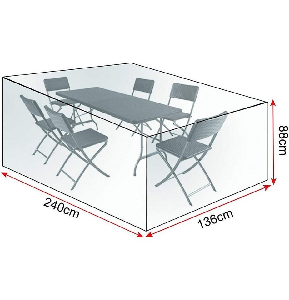 Woltu Gartenmöbel-Schutzhülle (1-St), Schutzhülle für Sitzgruppe transparent – Bild 2 von 4