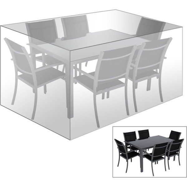 Woltu Gartenmöbel-Schutzhülle (1-St), Schutzhaube für Sitzgruppe,transparent