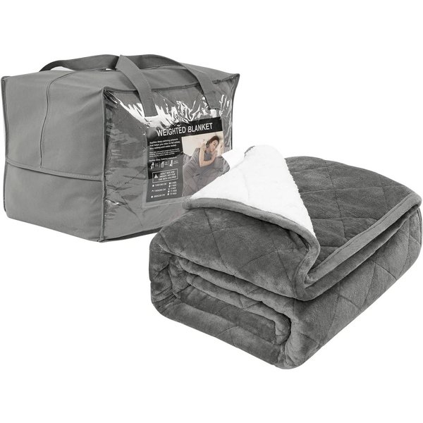 Woltu Gewichtsdecke, Bezug: Flanell Sherpa, Therapiedecke, Schwere Decke aus Flanell Sherpa