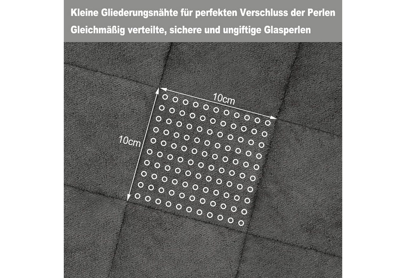Woltu Gewichtsdecke, Bezug: Flanell Sherpa, Therapiedecke, Schwere Decke aus Flanell Sherpa – Bild 4 von 5