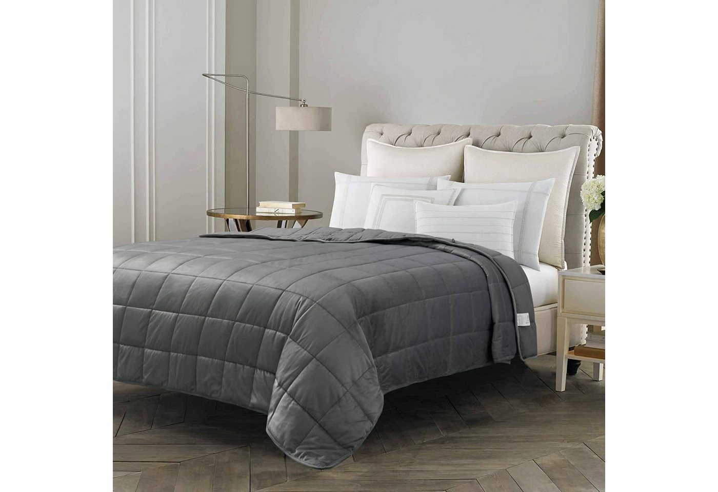 Woltu Gewichtsdecke, Bezug: 150x200cm(9 kg), Therapiedecke, aus Mikrofaser – Bild 2 von 2
