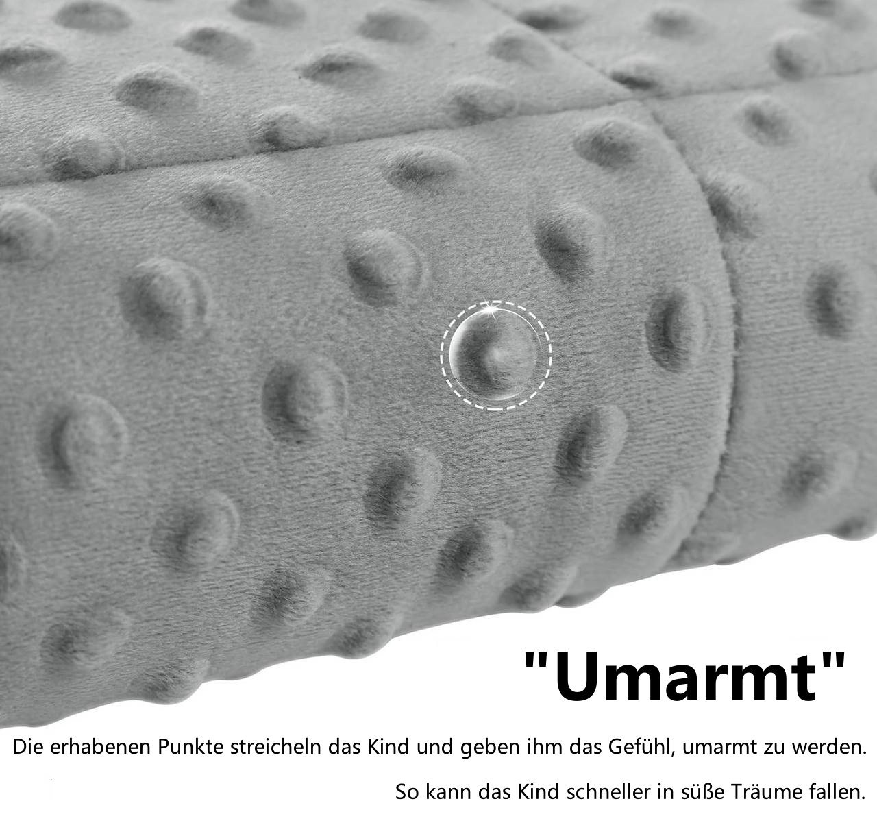 Woltu Gewichtsdecke, Kinder, doppelseitig, Weiche Baumwolle & Minky Dots – Bild 3 von 5