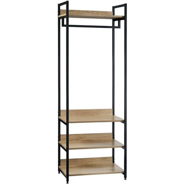 Woltu Kleiderständer, (1 St), Offener, mit Schuhregal, Holz und Stahl