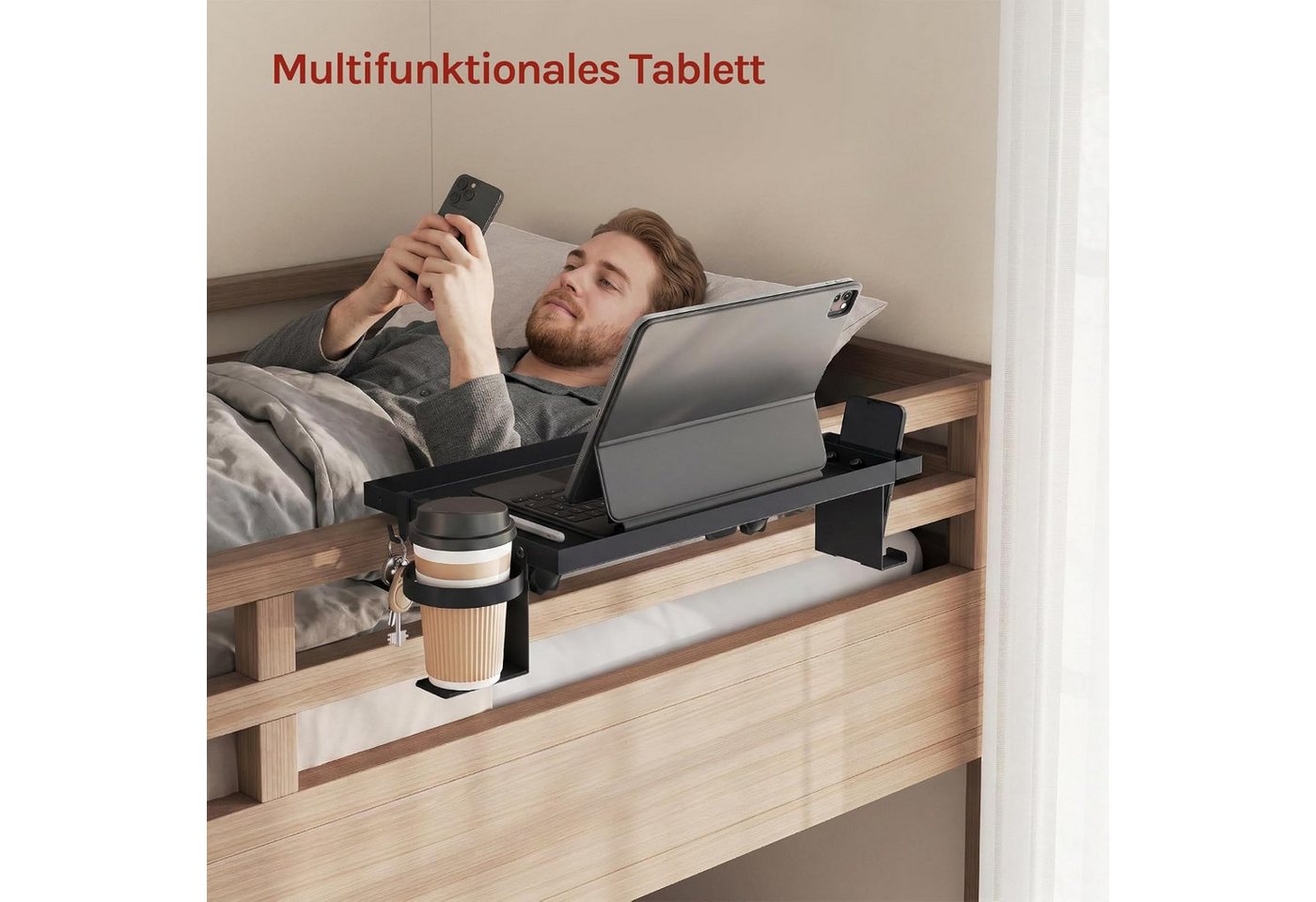 Woltu Nachttisch (1-St), zum Einhängen Bettablage für Hochbett Etagenbett – Bild 3 von 5