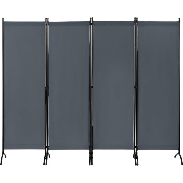 Woltu Paravent, Raumteiler 4-teilig 224x182 cm, Trennwand klappbar, innen outdoor