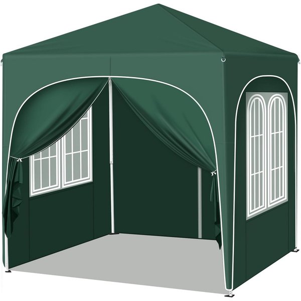 Woltu Pavillon, mit 4 Seitenteilen, 2x2 m, mit 4 Seitenwänden, höhenverstellbar, mit Tragetasche