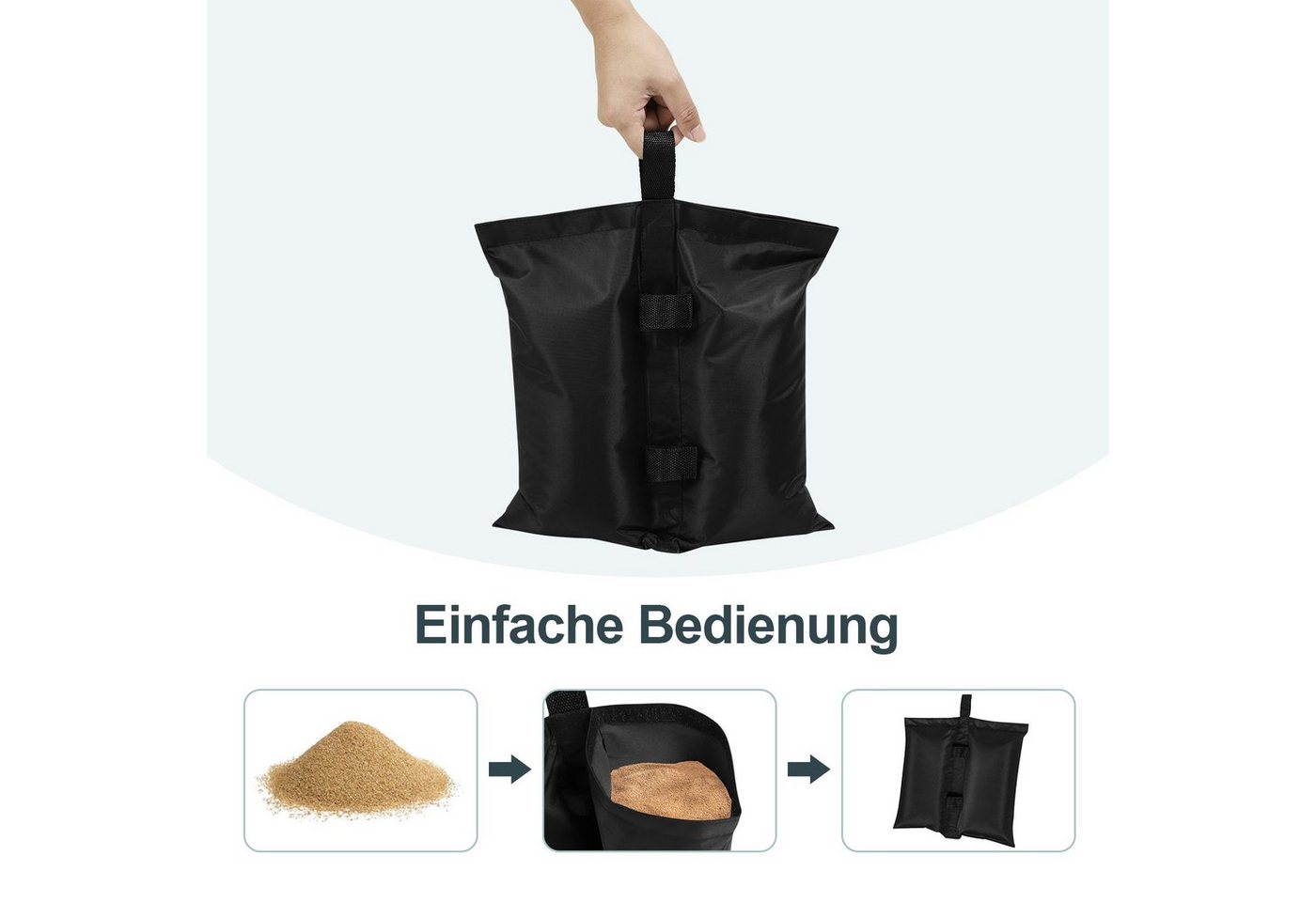 Woltu Pavillon-Sandsäcke, (4-tlg), Pavillon Gewichte 4er Set für Zelt – Bild 5 von 5