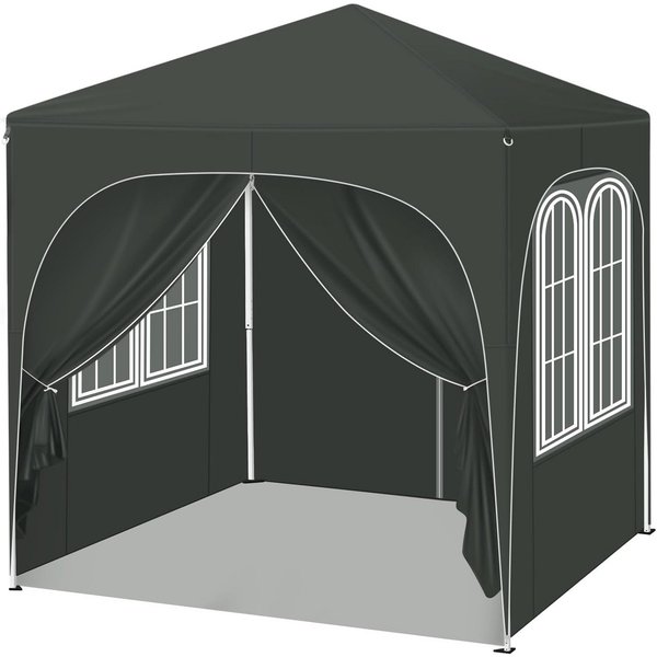 Woltu Pavillon, mit 4 Seitenteilen, 2x2 m, mit 4 Seitenwänden, höhenverstellbar, mit Tragetasche