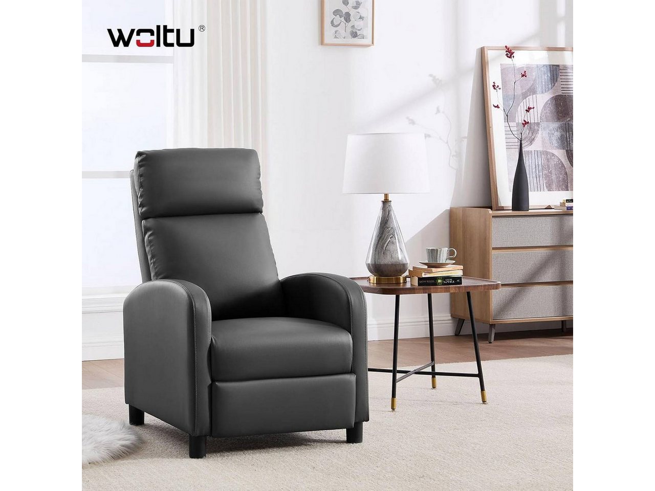Woltu Relaxsessel (1-St), Lesesessel, Loungesessel mit Liegefunktion – Bild 2 von 5