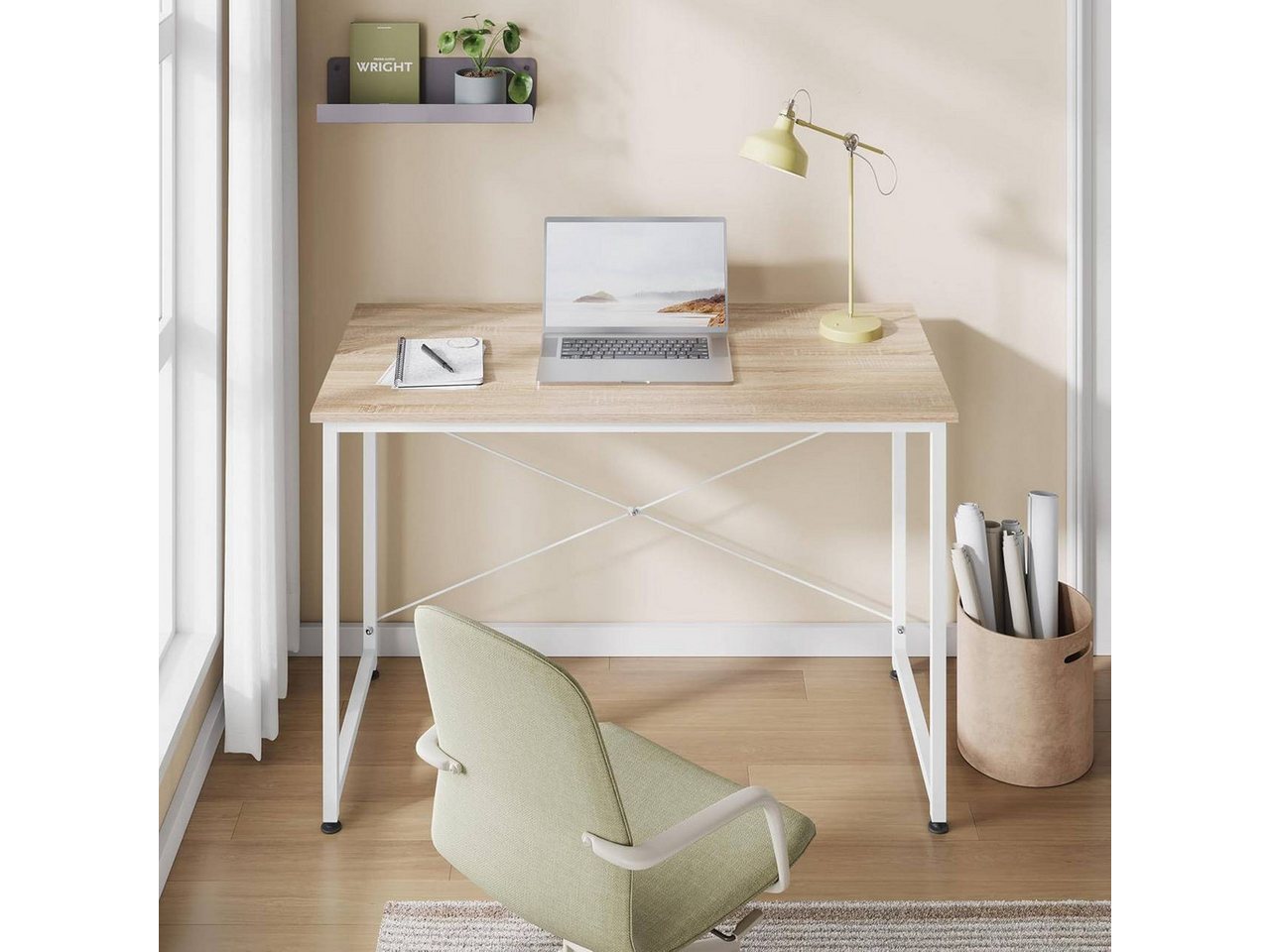 Woltu Schreibtisch (1-St), Computertisch, für Büro Homeoffice Arbeitszimmer Schlafzimmer – Bild 4 von 5