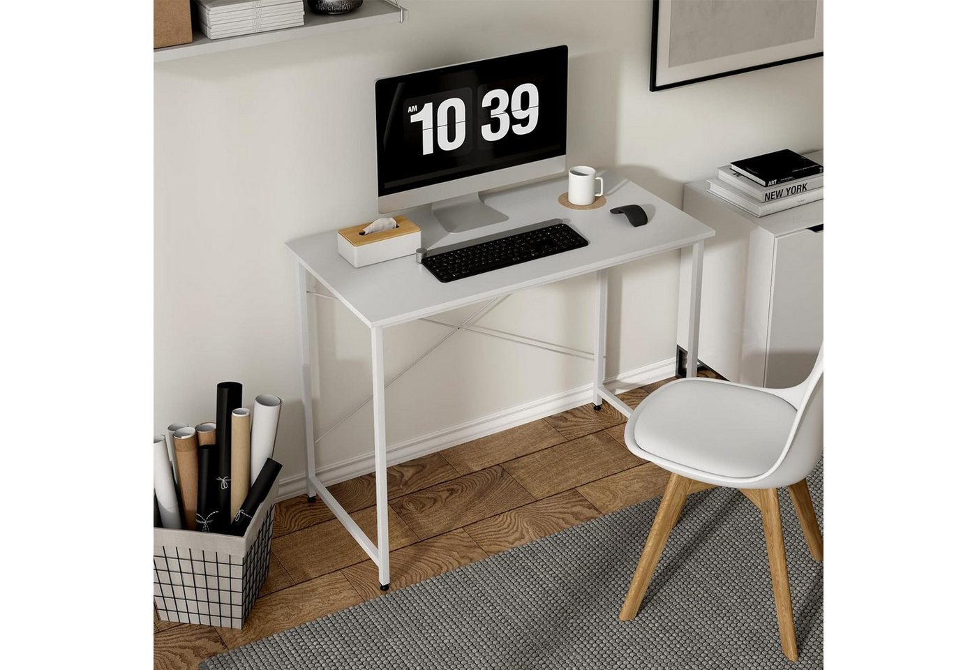 Woltu Schreibtisch (1-St), Computertisch, für Büro Homeoffice Arbeitszimmer Schlafzimmer – Bild 2 von 5