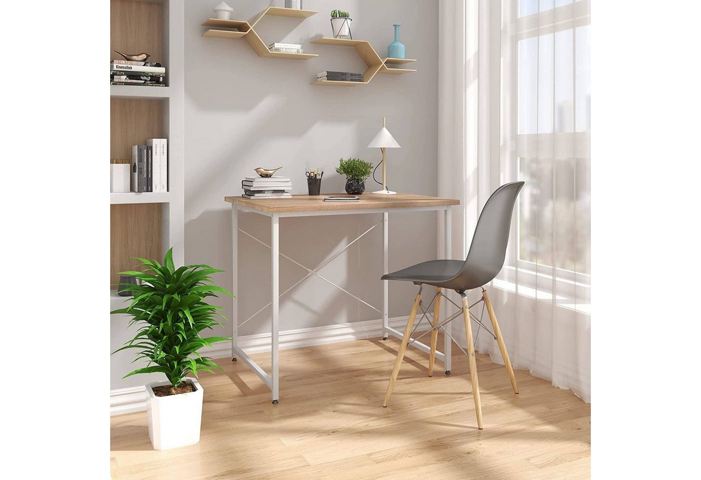 Woltu Schreibtisch (1-St), Computertisch, für Büro Homeoffice Arbeitszimmer Schlafzimmer – Bild 2 von 5