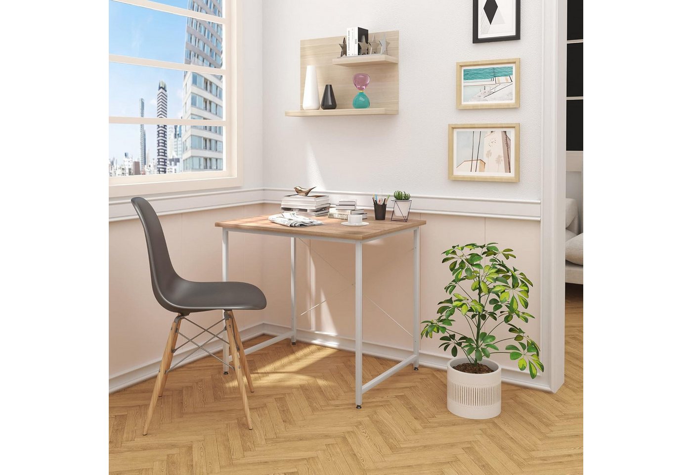 Woltu Schreibtisch (1-St), Computertisch, für Büro Homeoffice Arbeitszimmer Schlafzimmer – Bild 4 von 5