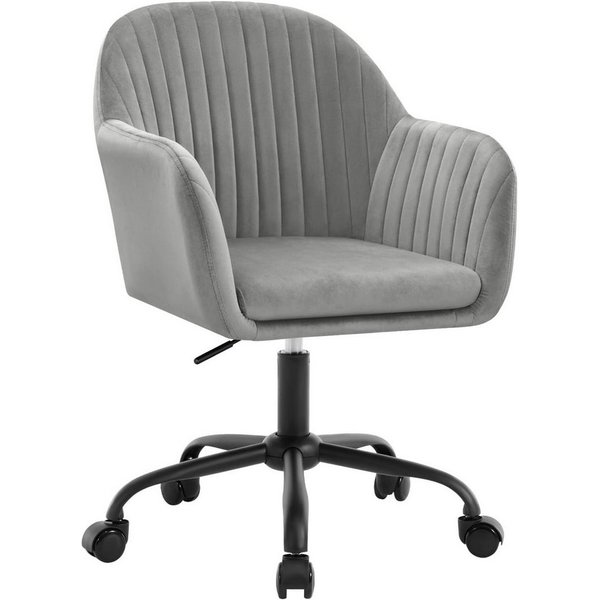 Woltu Schreibtischstuhl, Homeoffice Stuhl mit Rollen, Schminkstuhl höhenverstellbar