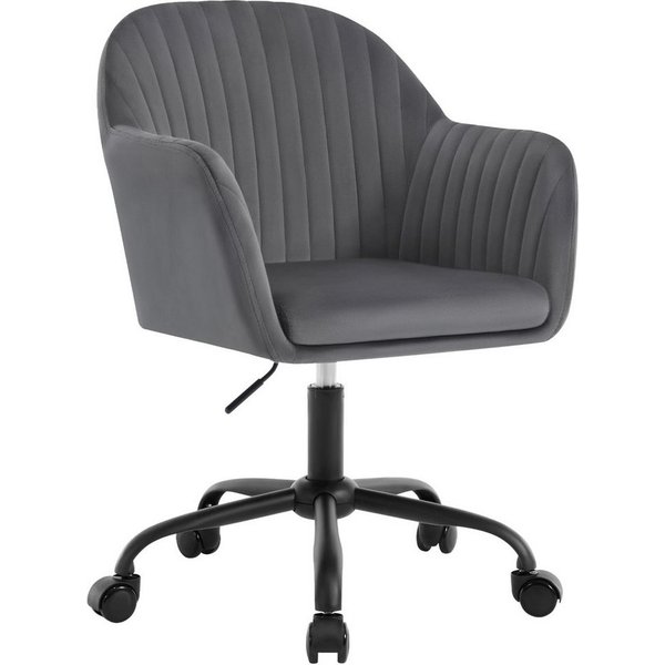 Woltu Schreibtischstuhl, Homeoffice Stuhl mit Rollen, Schminkstuhl höhenverstellbar