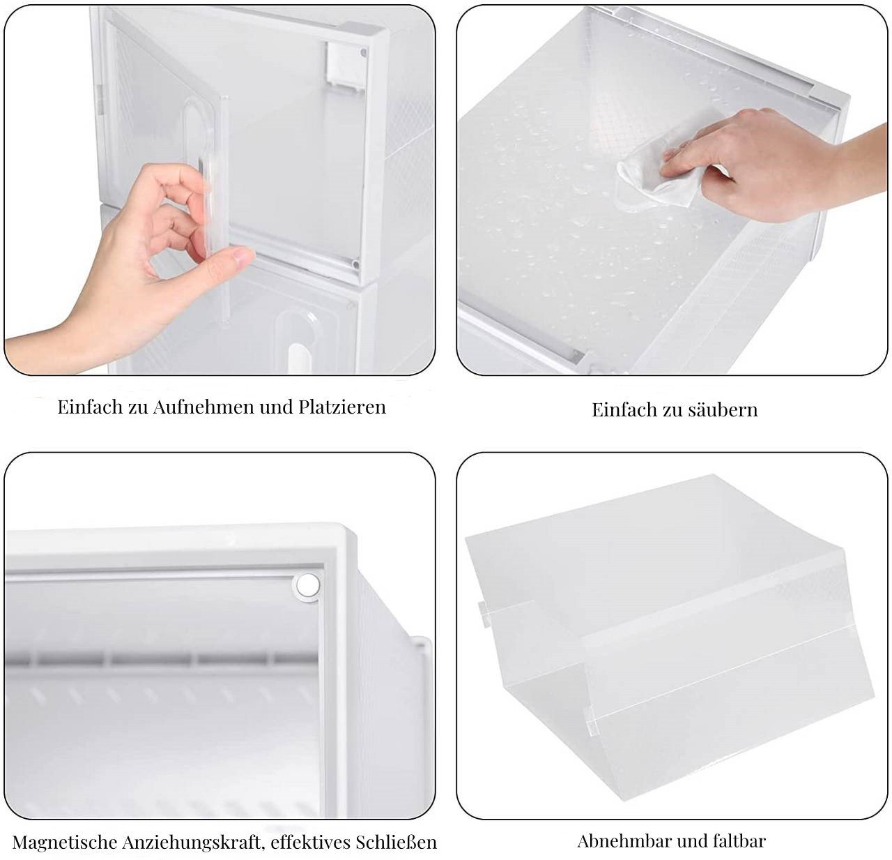 Woltu Schuhbox (12 St), mit Magnetverschluss DIY Steckregal aus Kunststoff – Bild 5 von 5