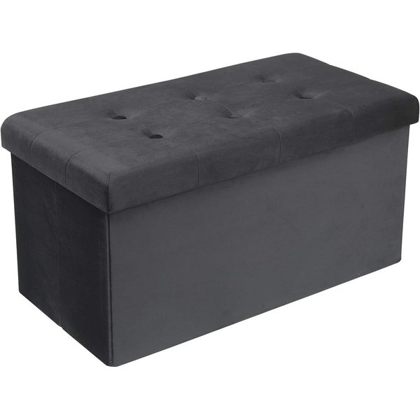 Woltu Sitzhocker (1 St), mit Stauraum, Sitzbank faltbar, aus Samt, 76x37,5x38 cm