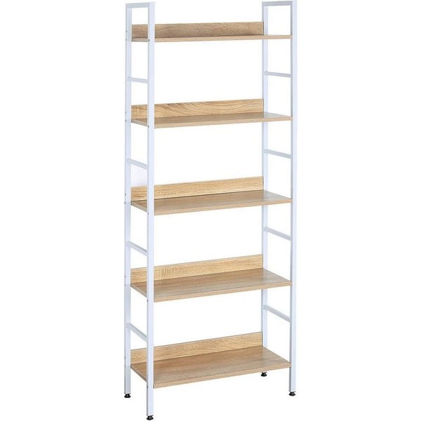 Woltu Standregal, 1-tlg., Hochregal Küchenregal aus Holz und Stahl