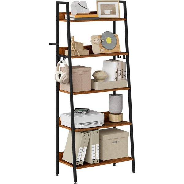 Woltu Standregal, 1-tlg., Leiterregal mit 5/6 Ebenen Standregal Industrie Stil