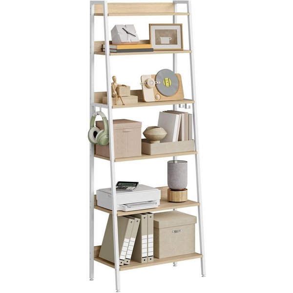 Woltu Standregal, 1-tlg., Leiterregal mit 5/6 Ebenen Standregal Industrie Stil