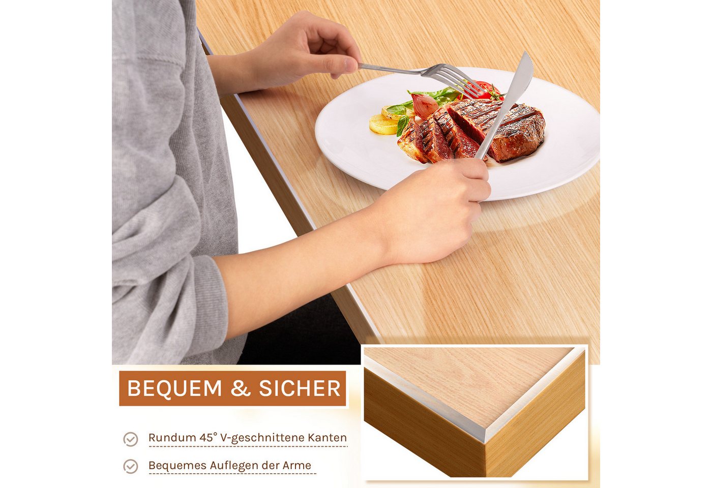 Woltu Tischdecke (1-tlg), 2 mm Tischschutz transparent für Tisch aus PVC, wasserdichten – Bild 4 von 5