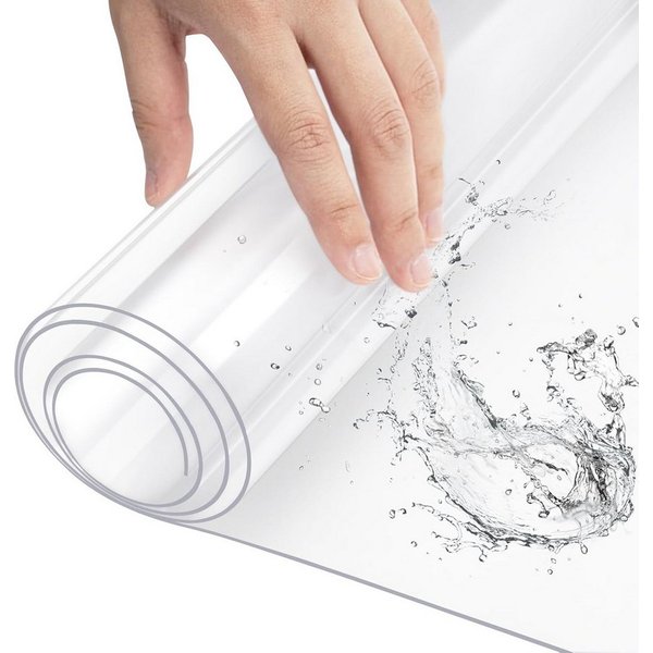 Woltu Tischdecke (1-tlg), 2 mm Wasserdicht Durchsichtige Tischfolie aus PVC