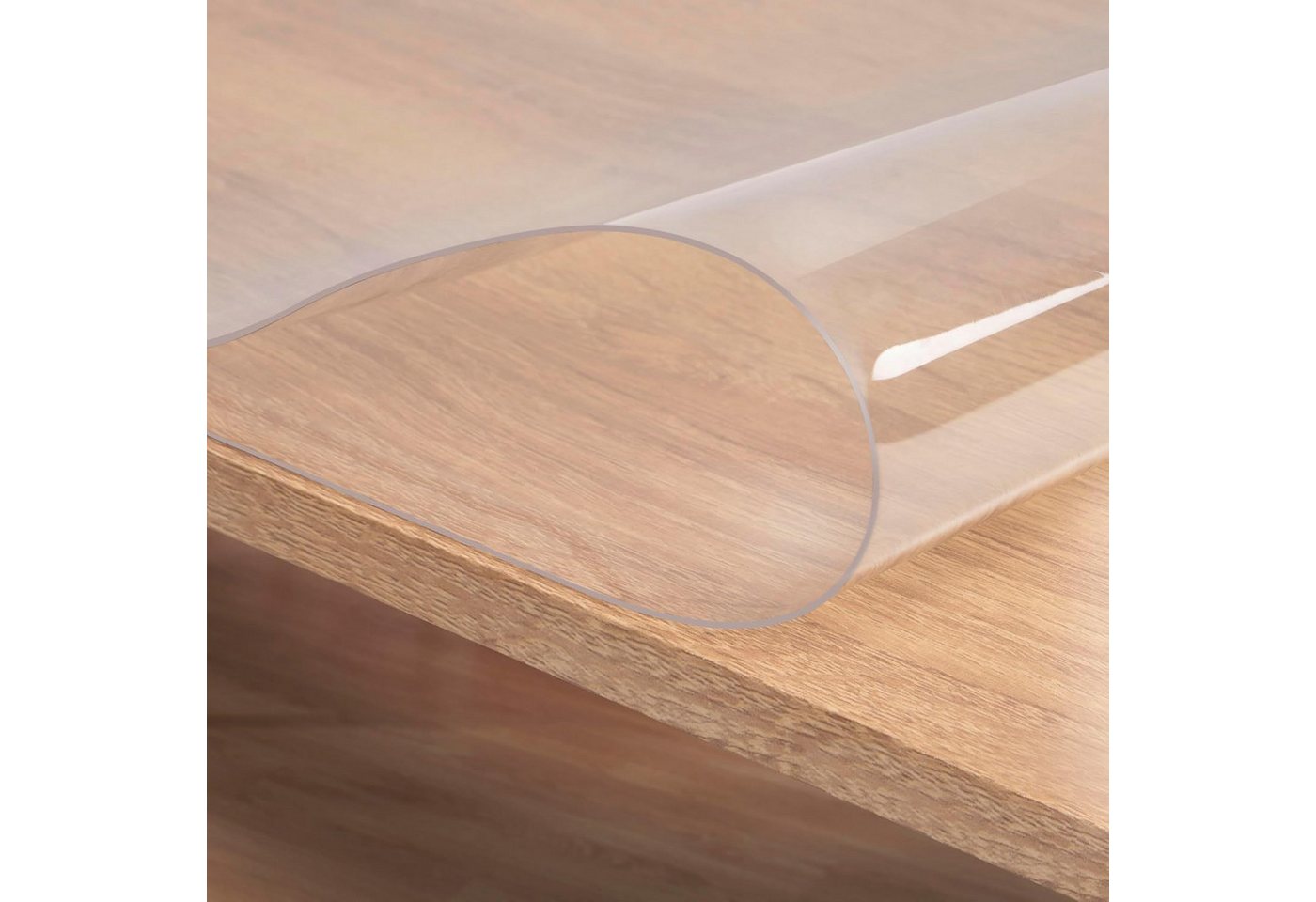 Woltu Tischdecke (1-tlg), 2 mm Wasserdicht Durchsichtige Tischfolie aus PVC – Bild 3 von 5
