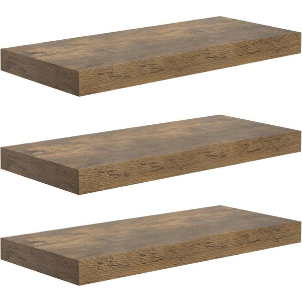 Woltu Wandregal, Set 3-tlg., Wandboard für Deko aus MDF Holz