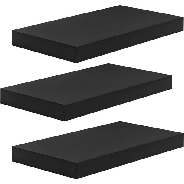 Woltu Wandregal, Set 3-tlg., Wandboard für Deko aus MDF Holz