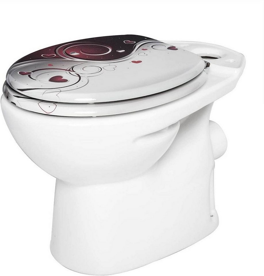 Woltu WC-Sitz (1-St), mit Absenkautomatik, MDF Holzkern, Softclose Scharnier – Bild 4 von 5