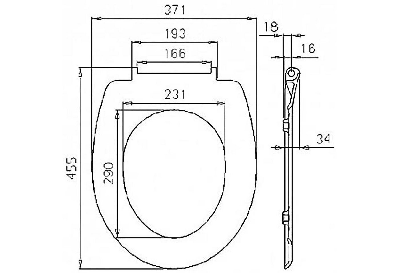 Woltu WC-Sitz (1-St), mit Absenkautomatik, Duroplast, Softclose Scharnier – Bild 3 von 5