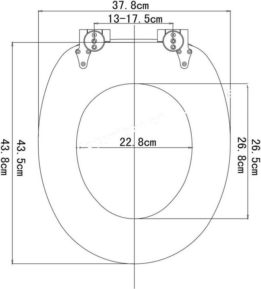 Woltu WC-Sitz (1-St), Toilettensitz mit Absenkautomatik Softclose Scharnier – Bild 3 von 5