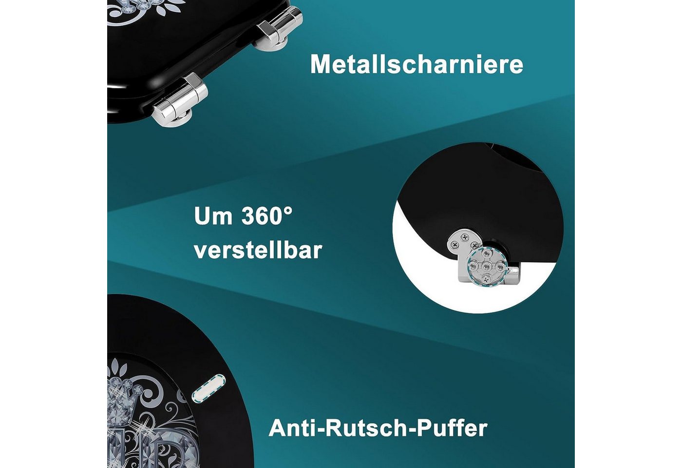 Woltu WC-Sitz (1-St), mit Absenkautomatik bequemer Sitzkomfort, MDF – Bild 4 von 5