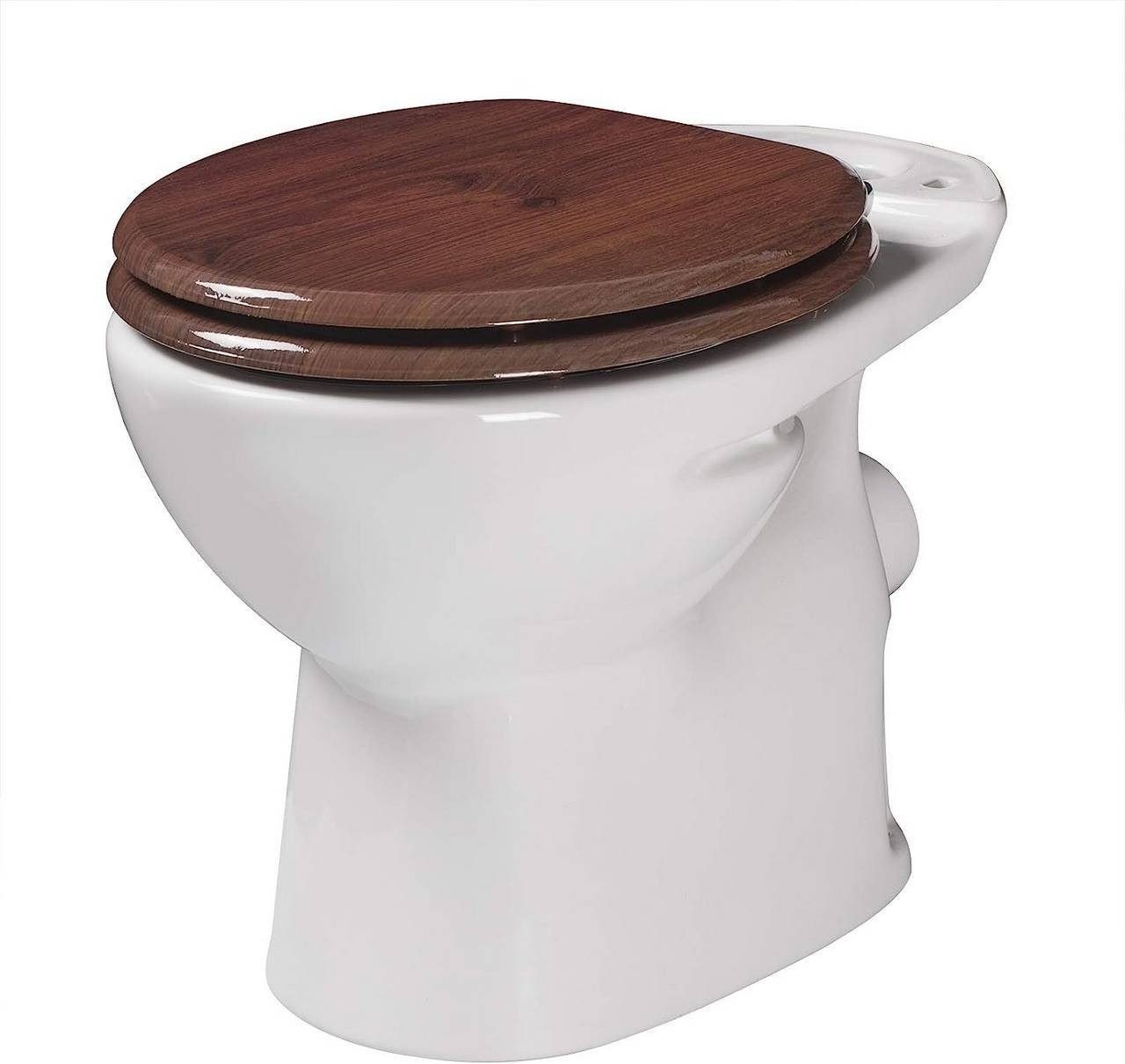 Woltu WC-Sitz (1-St), Toilettensitz mit Absenkautomatik Holz dunkelbuche – Bild 5 von 5