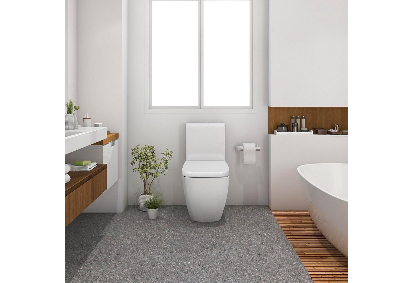 Woltu WC-Sitz (1-St), mit Absenkautomatik Duroplast Softclose Antibakterielle – Bild 2 von 2
