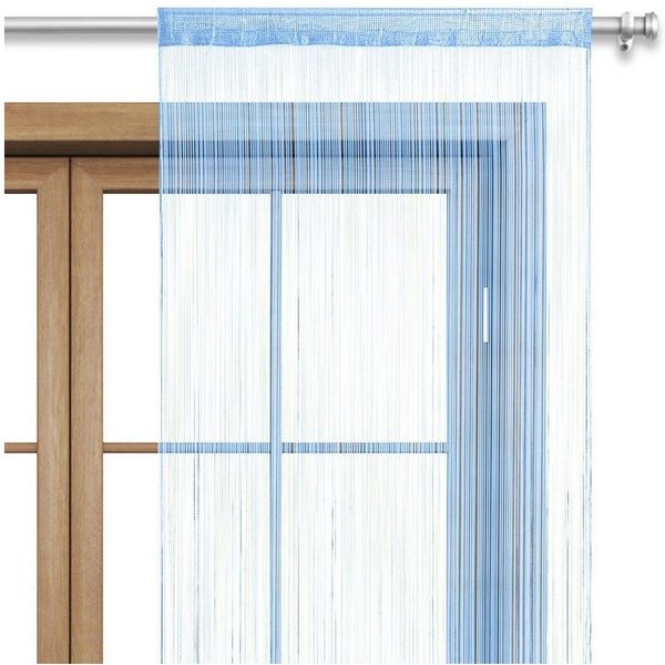 wometo Fadenvorhang One (1 St), Stangendurchzug, halbtransparent, 100% Polyester, OEKO-TEX®, Fadengardine, kürzbar, Tür- und Fensterdeko