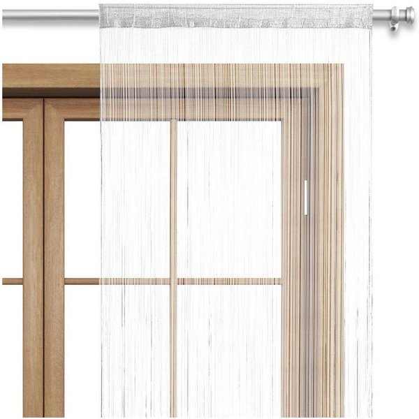 wometo Fadenvorhang One (1 St), Stangendurchzug, halbtransparent, 100% Polyester, OEKO-TEX®, Fadengardine, kürzbar, Tür- und Fensterdeko
