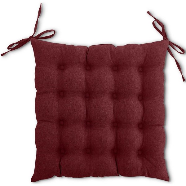 wometo Stuhlkissen Prime 40x40, OEKO-TEX®, Sitzkissen mit Steppung & Bändern