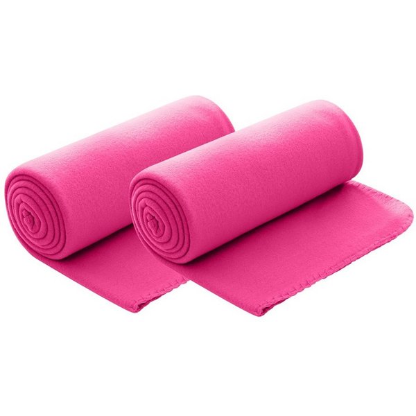 Wohndecke Polar-Fleece, wometo, OEKO-TEX®, 2 Fleecedecken mit Kettel-Rand & Anti-Pilling