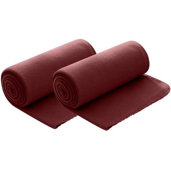 Wohndecke Polar-Fleece, wometo, OEKO-TEX®, 2 Fleecedecken mit Kettel-Rand & Anti-Pilling