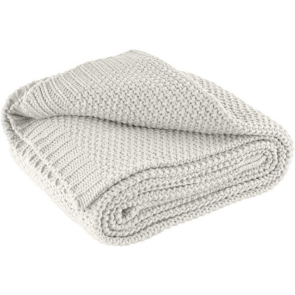 Wohndecke Strick, wometo, OEKO-TEX®, Kuscheldecke mit edlem & schlichtem Strickmuster