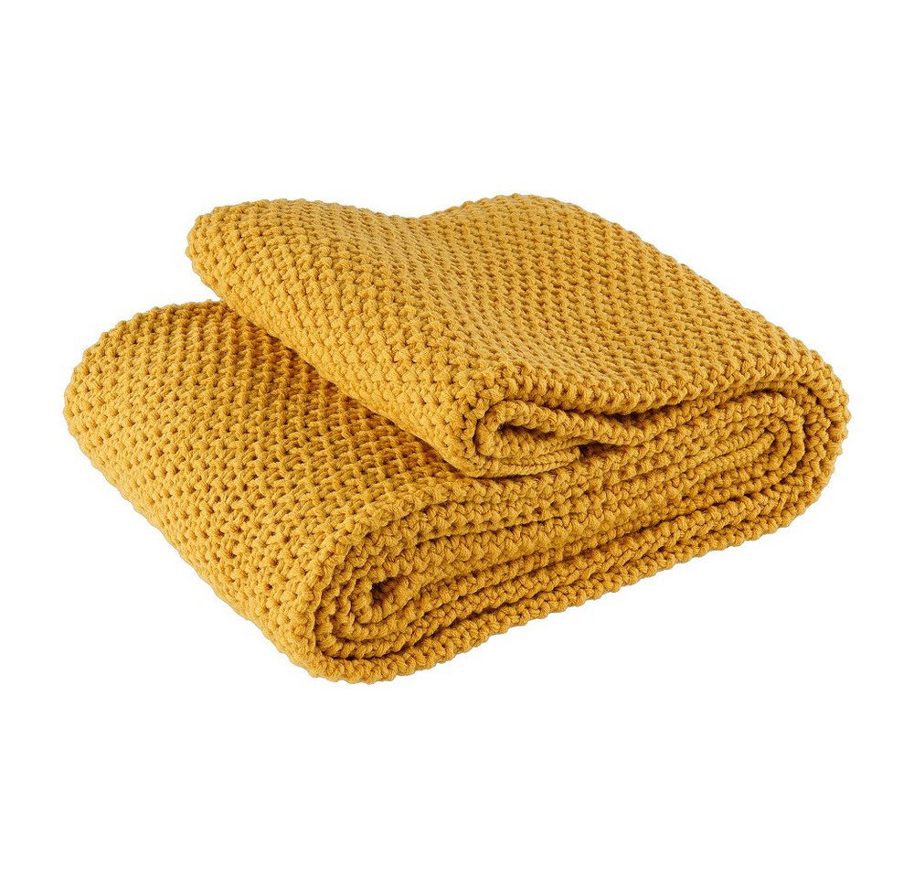 Wohndecke Strick, wometo, OEKO-TEX®, Kuscheldecke mit edlem & schlichtem Strickmuster – Bild 2 von 5