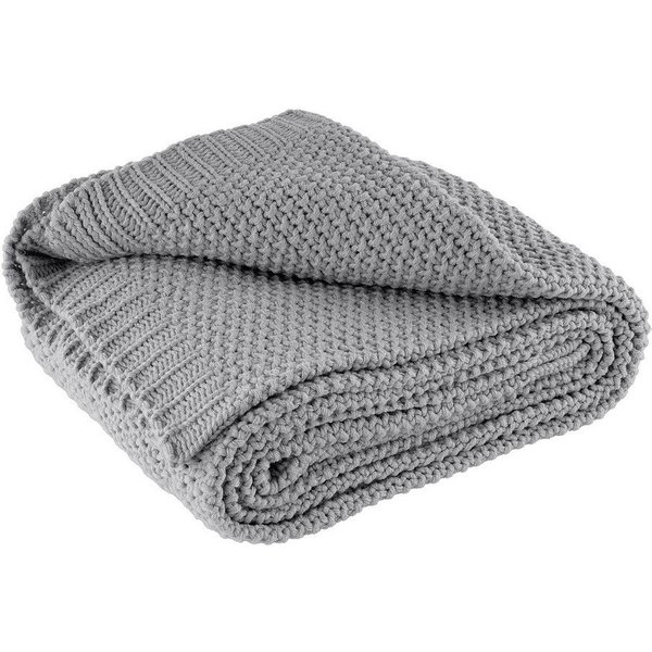 Wohndecke Strick, wometo, OEKO-TEX®, Kuscheldecke mit edlem & schlichtem Strickmuster
