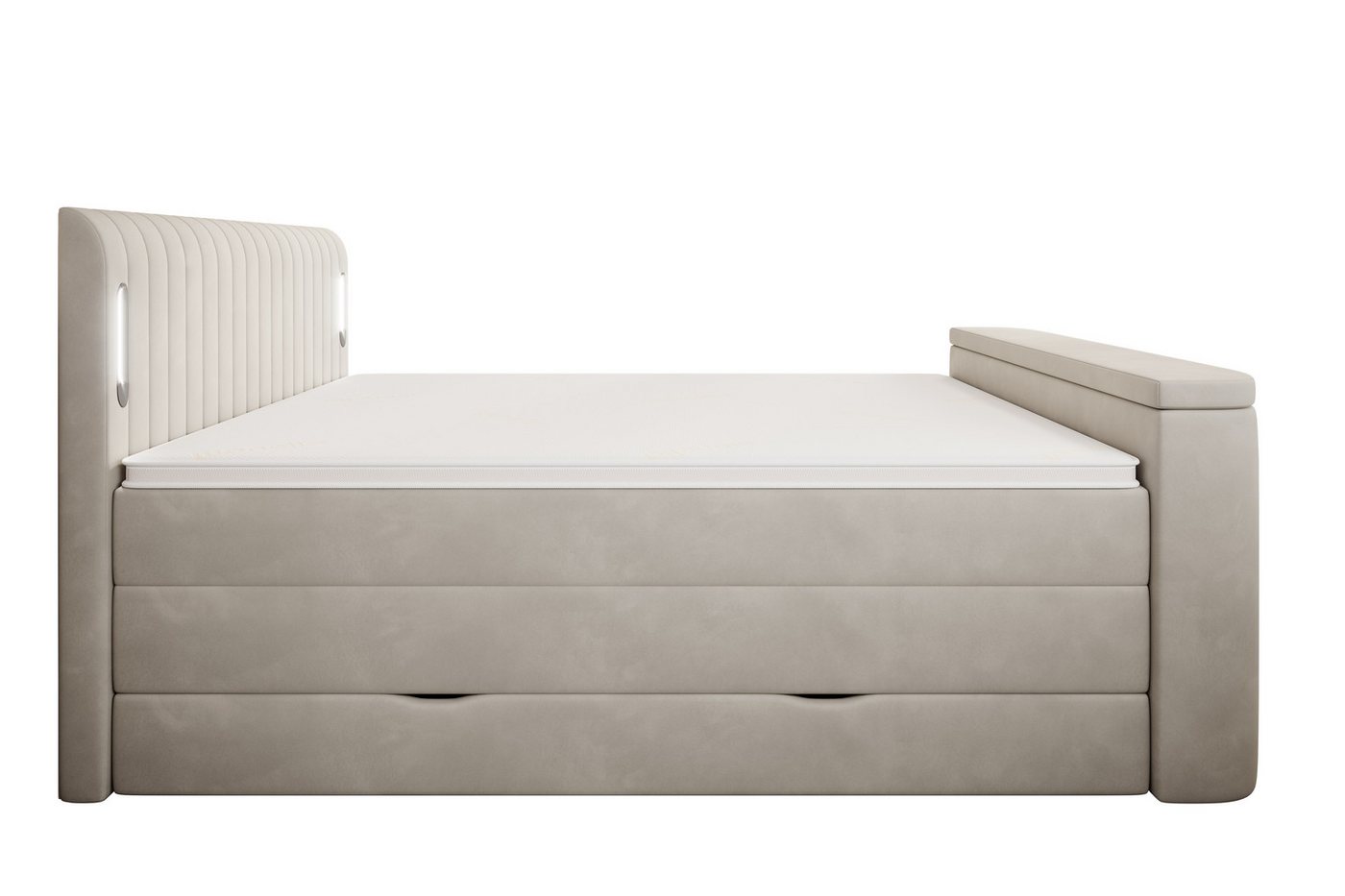 wonello Boxspringbett FLY mit TV-Lift, mit Bettkasten, TFK-Matratzen und premium Topper, LED-Beleuchtung – Bild 5 von 5