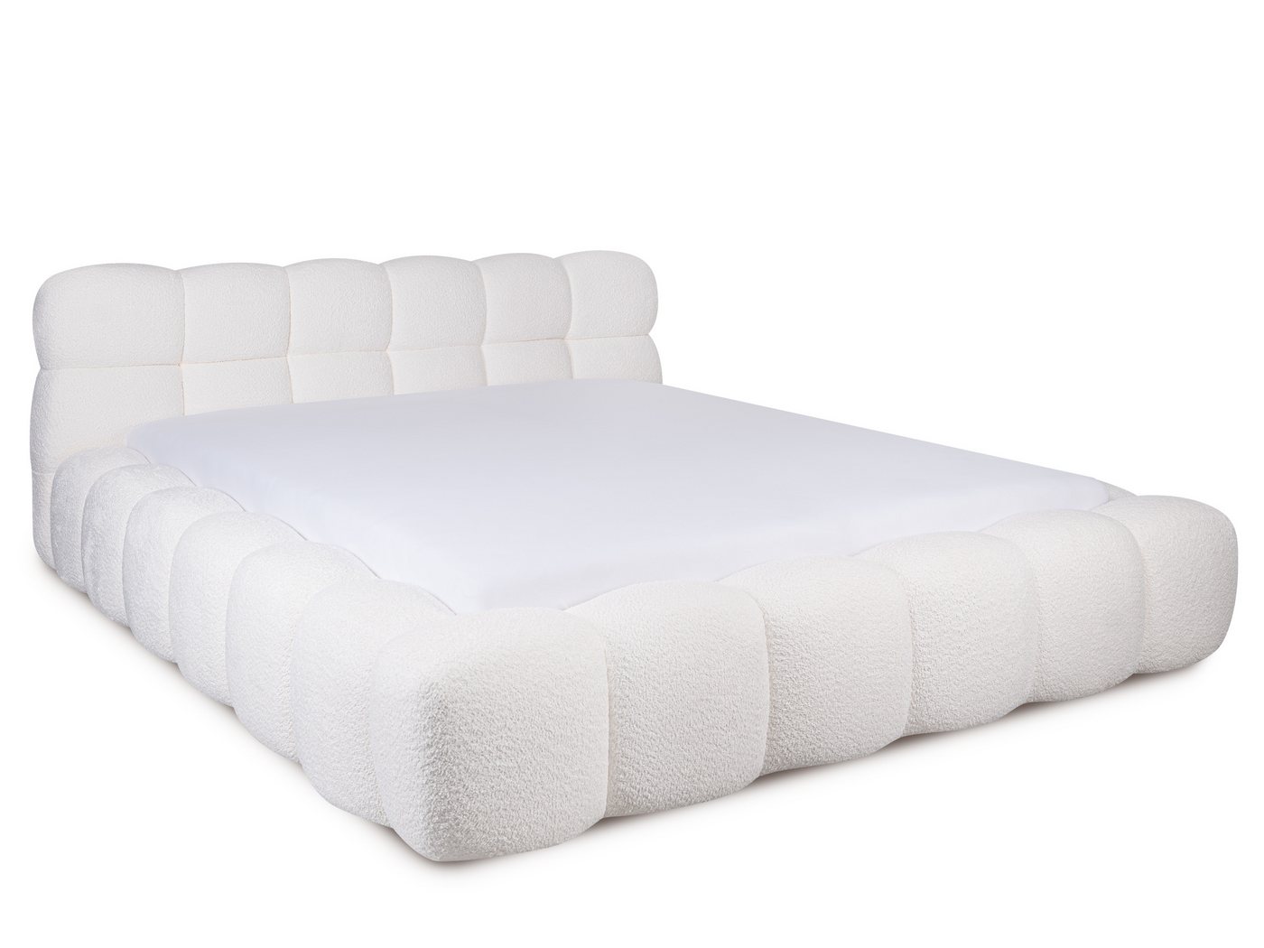 wonello Polsterbett Nuba (das Original), Bett mit Bettkasten und Lattenrost – eleganter Boucle-Stoff – Bild 2 von 5