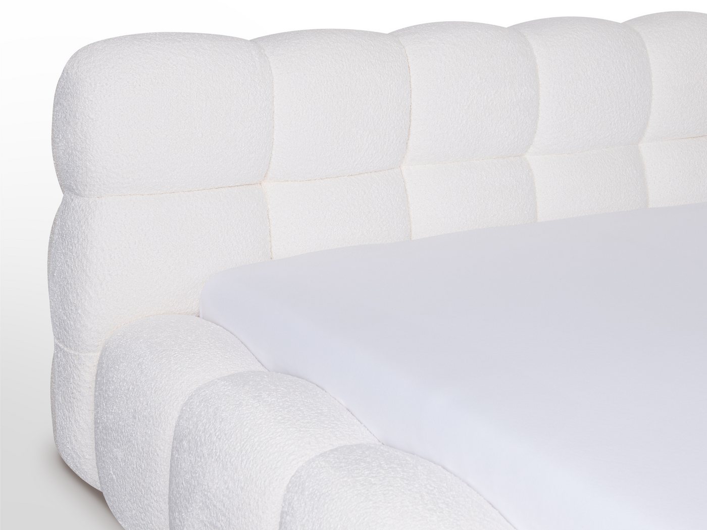 wonello Polsterbett Nuba (das Original), Bett mit Bettkasten und Lattenrost – eleganter Boucle-Stoff – Bild 4 von 5